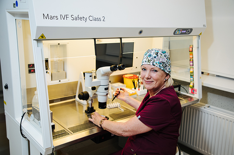 Woman working on Mars IVF Safety Class 2