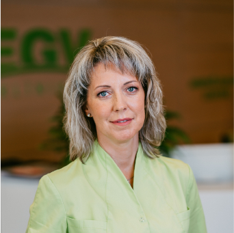 Portrait of Ilze Petersone from the EGV medical team